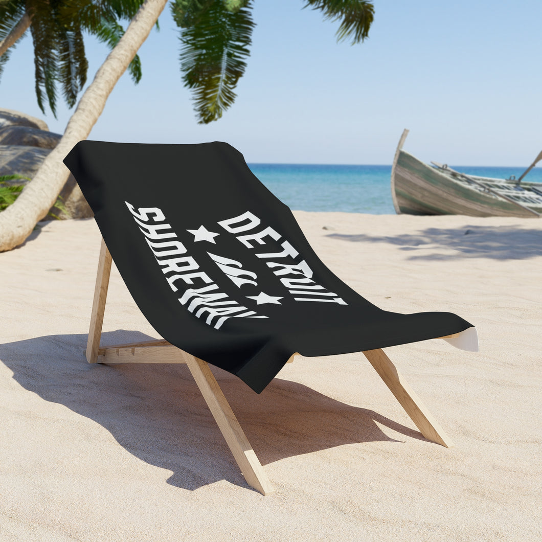 Detroit Shoreway | Beach Towel - Black