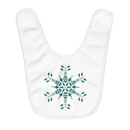 CLE FOR THE WINTER Snowflake Fleece Baby Bib