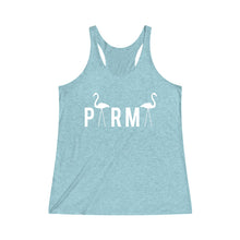 Load image into Gallery viewer, PARMA Flamingo - Women&#39;s Tri-Blend Racerback Tank