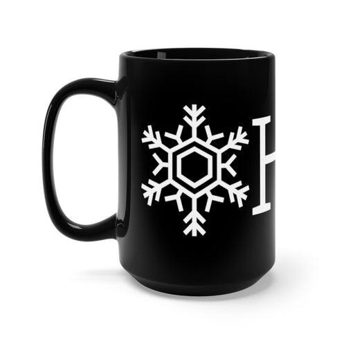 OHIO Snowflake Black Mug 15oz