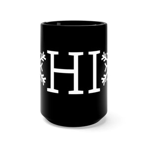 OHIO Snowflake Black Mug 15oz