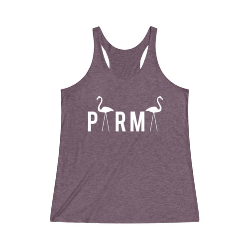 PARMA Flamingo - Women's Tri-Blend Racerback Tank