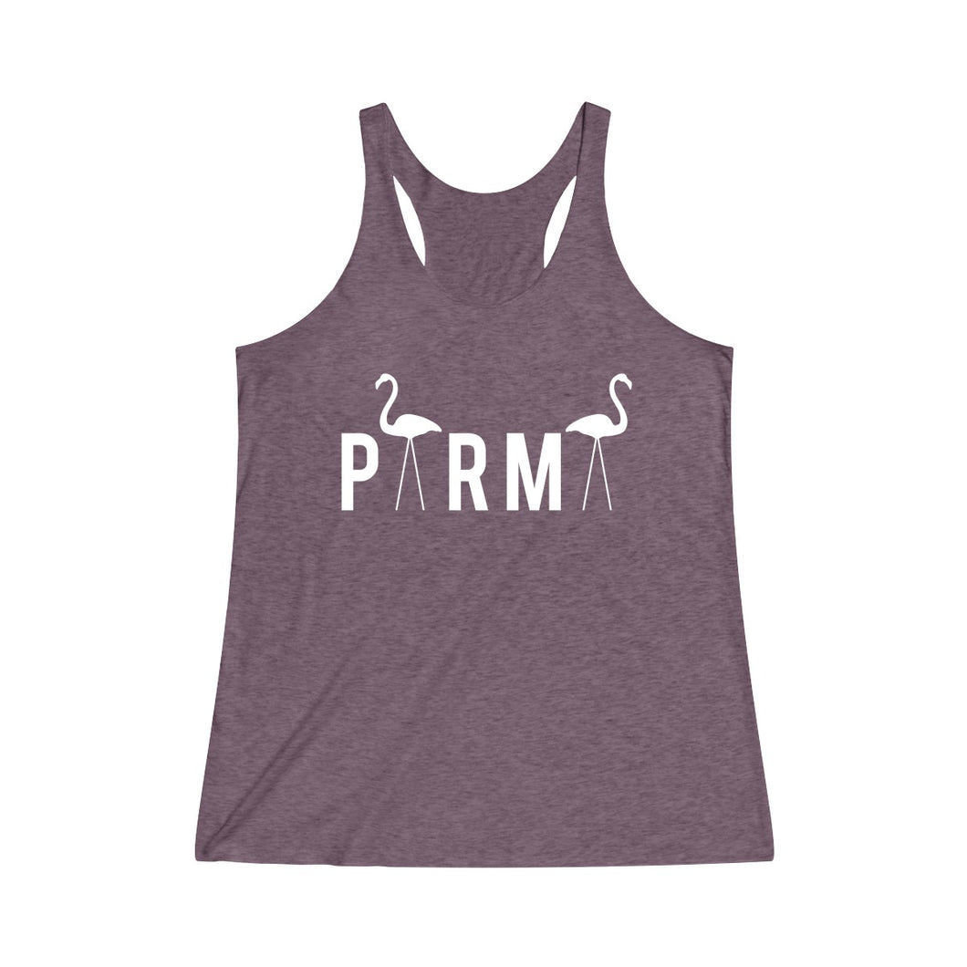 PARMA Flamingo - Women's Tri-Blend Racerback Tank