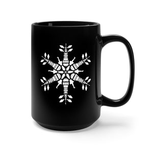 CLE FOR THE WINTER Snowflake Black Mug 15oz