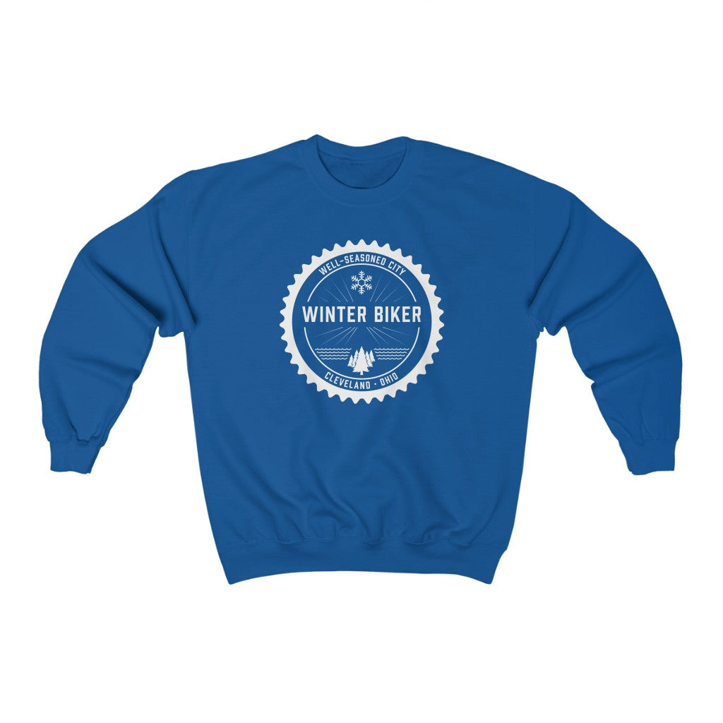 Winter Biker | Unisex Heavy Blend™ Crewneck Sweatshirt