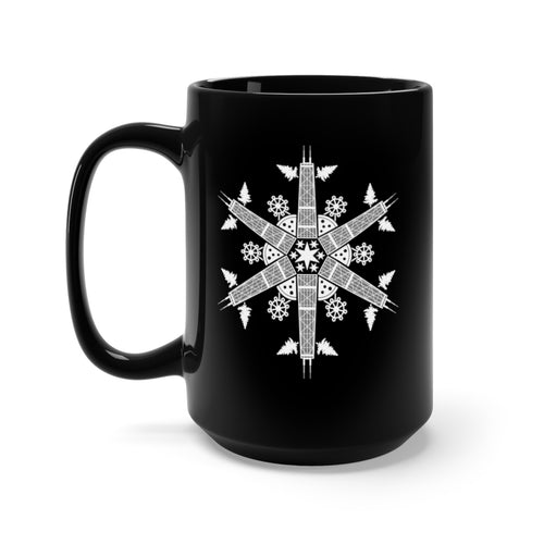 CHI FOR THE WINTER Snowflake Black Mug 15oz