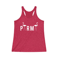 Load image into Gallery viewer, PARMA Flamingo - Women&#39;s Tri-Blend Racerback Tank