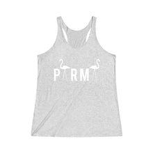 Load image into Gallery viewer, PARMA Flamingo - Women&#39;s Tri-Blend Racerback Tank