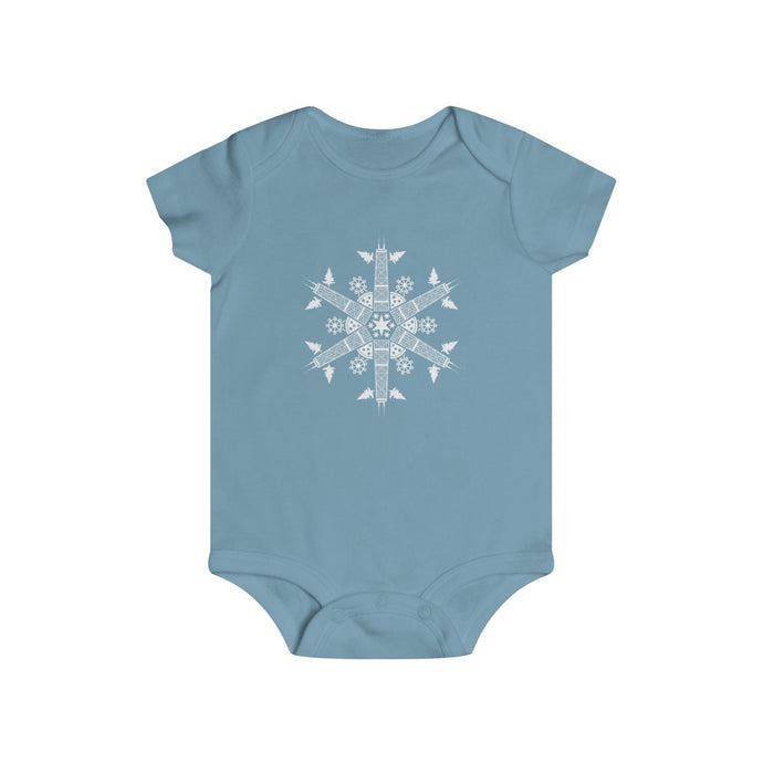 CHI FOR THE WINTER Snowflake Infant Rip Snap Tee