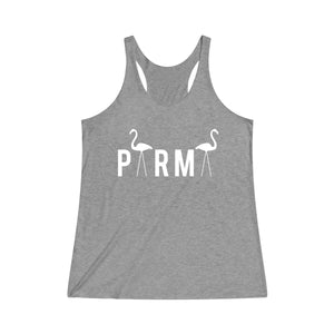 PARMA Flamingo - Women's Tri-Blend Racerback Tank